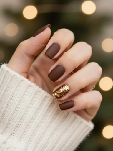 Glitter Fall Nails for Seasonal Glamour
