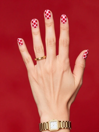 Celebrity-Inspired Polka Dot Nail Looks