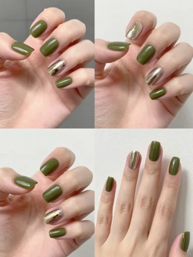 The Best Olive Green Nail Styles to Try Right Now