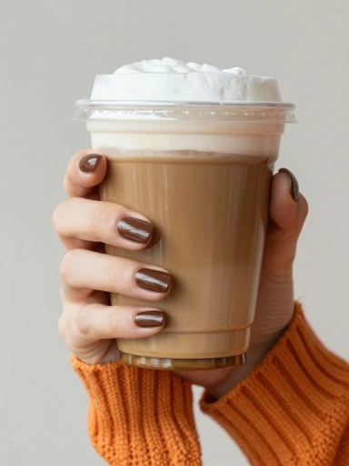 Chocolate Brown Nails for a Cozy Autumn Look
