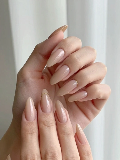 Classic Nude Stiletto Nail Designs