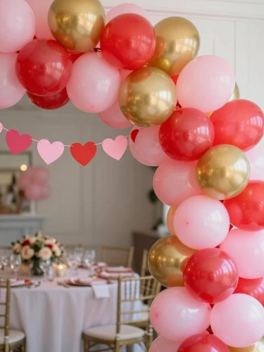 Beautiful Pink and Red Party Decorations