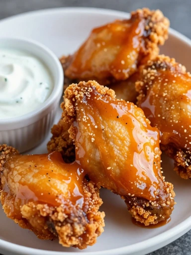 Crispy Chicken Wings with Flavorful Sauces