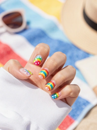 Colorful Polka Dot Nail Designs for a Playful Look