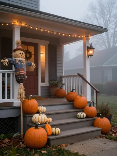 Spooky Front Porch Halloween Decorating Ideas