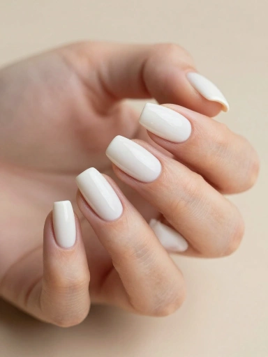 Milky White Nails for a Clean Luxury Look
