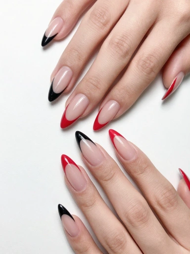 French Tip Stiletto Nails with a Modern Twist