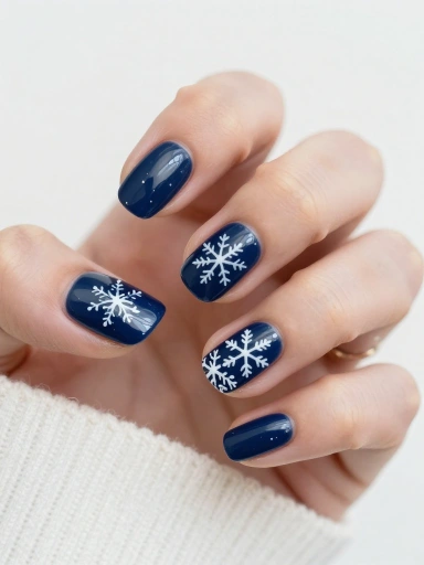 Snowflake Nail Art Inspired by Winter