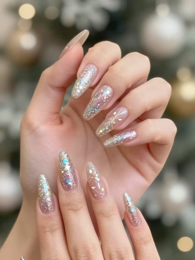 Glitter Stiletto Nails for Extra Sparkle