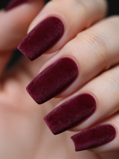 Velvet Nails That Add Cozy Luxury