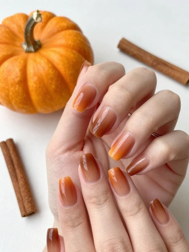 Pumpkin Spice Nails Inspired by Fall