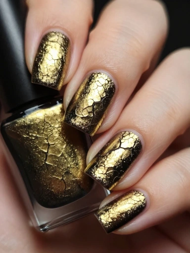 Gold Foil Nails That Exude Luxury