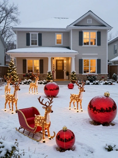 Festive Front Yard Christmas Displays