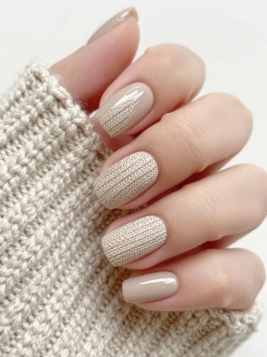 Sweater-Inspired Nail Designs for Winter