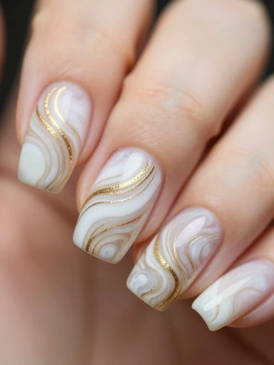 Marble Nail Art Inspired by Designer Interiors