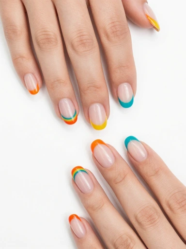 Colorful French Tip Nail Ideas