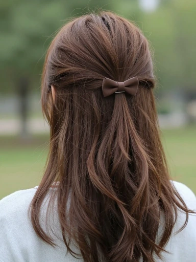 Half-Up Hairstyles Featuring Hair Bows