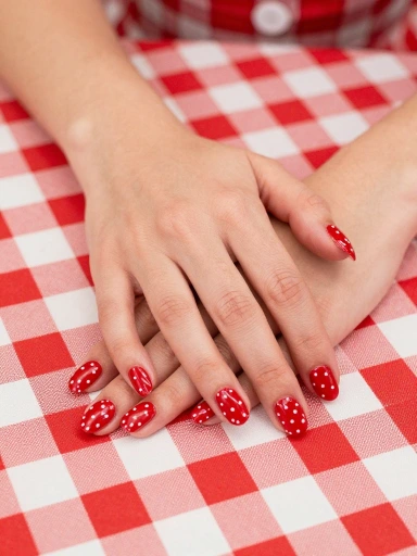 Retro-Inspired Polka Dot Nail Designs