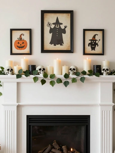 Creative Halloween Mantel Styling Ideas