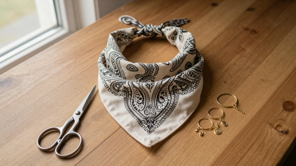 diy bandana charm necklace accessory