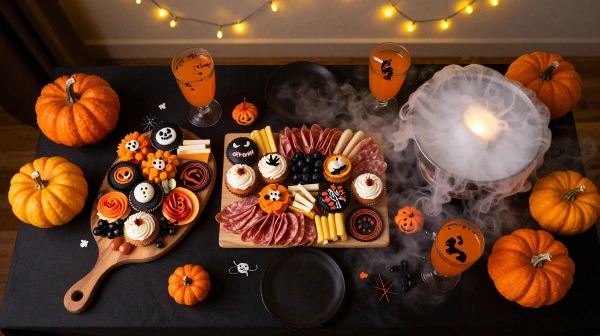 spooky and cute halloween party food drinks