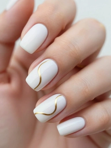 Minimal Nail Art That Elevates White Manicures
