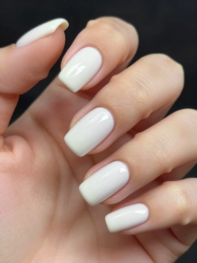 Celebrity-Inspired Milky White Nail Looks