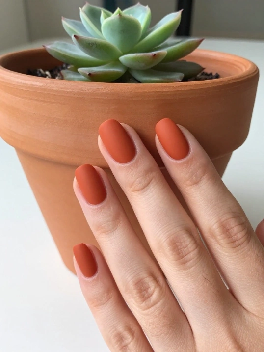 10. Terracotta Nails for a Warm September Manicure
