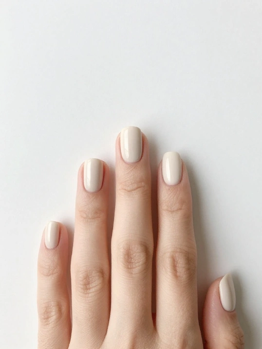 11. Creamy Nude Nails for a Minimalist Look