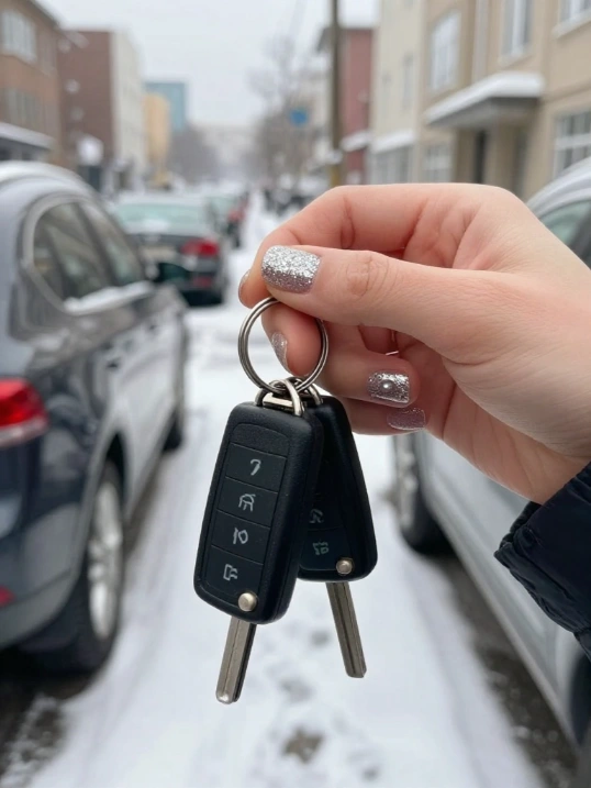 Short Sparkly Winter Nails That Look Chic