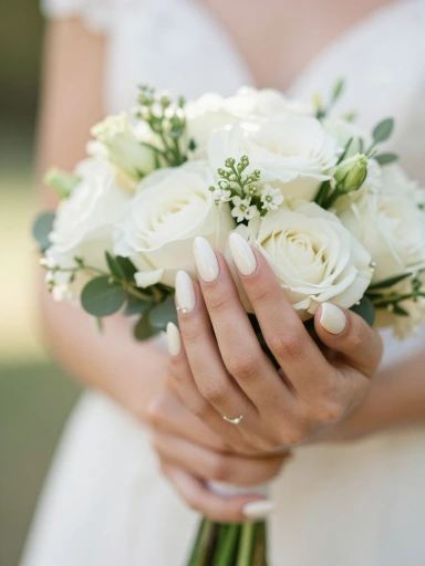 Bridal Cloud Dancer Nail Ideas
