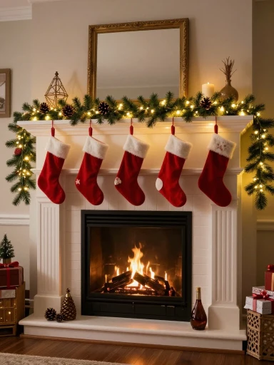 How to Style Christmas Stockings on Your Mantel