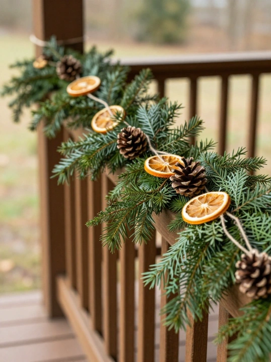 Winter Garland Ideas for Railings and Doorways