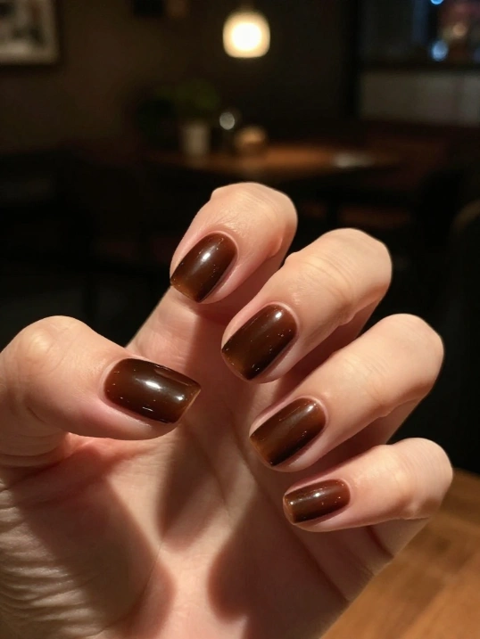 17. Espresso Nails for a Deep and Sophisticated Style