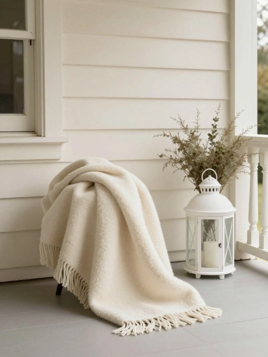 Neutral Winter Porch Decor for a Timeless Look