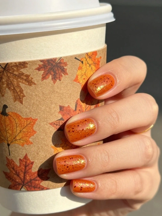 18. Pumpkin Spice Nails Inspired by Fall Favorites