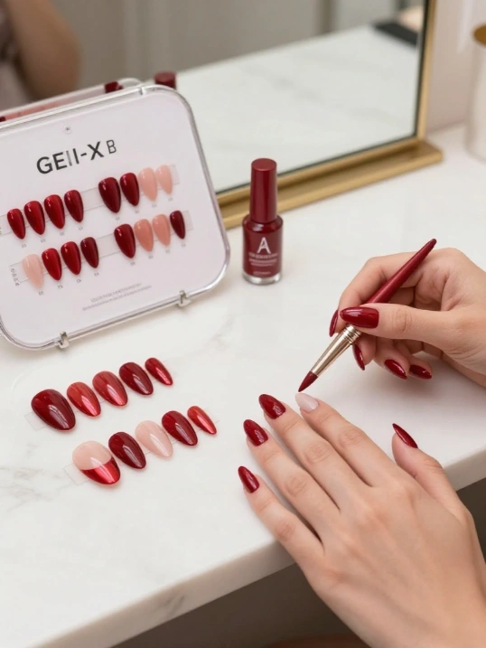 Cherry Red Press-On and Gel-X Nails for Instant Glam