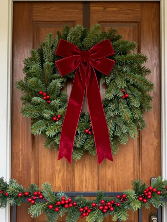 Red and Green Winter Porch Decorating Ideas