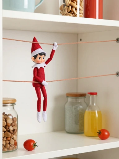 No-Prep Elf on the Shelf Ideas Using Household Items