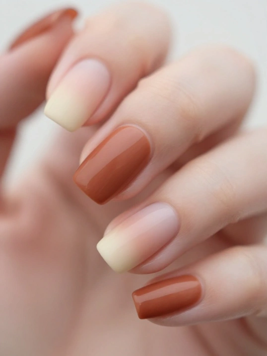 20. Fall Aura Nails for a Dreamy Autumn Manicure