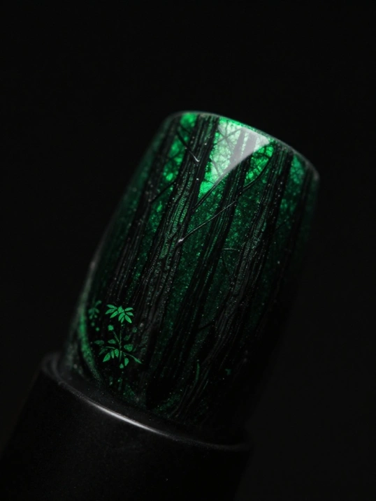 23. Deep Green Nails for a Luxe Autumn Manicure