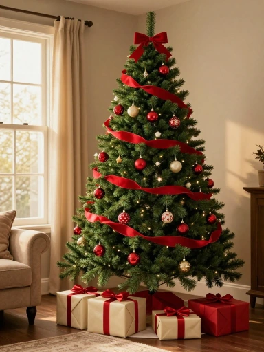 How to Create a Classic Red and Green Christmas Tree