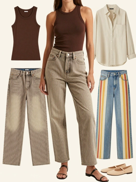 Striped Jeans: Denim Gets Exciting