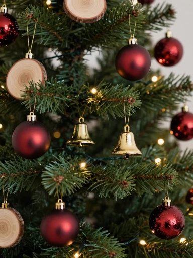 Brown & Burgundy Christmas Tree Decorating Ideas