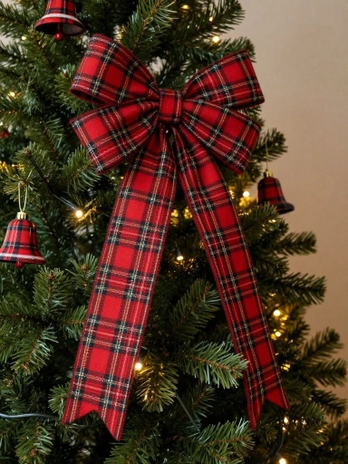 Tartan and Plaid Ribbon Christmas Tree Ideas