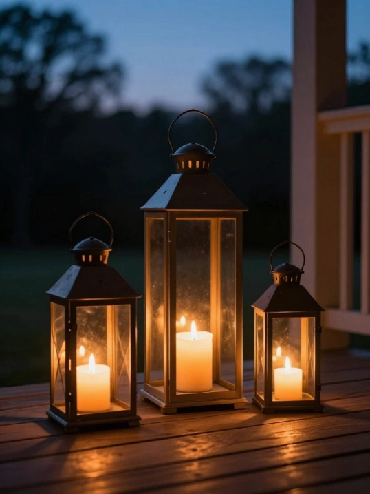 Cozy Winter Porch Ideas with Lanterns
