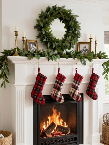 Cozy Fireplace Mantel Decor with Classic Charm