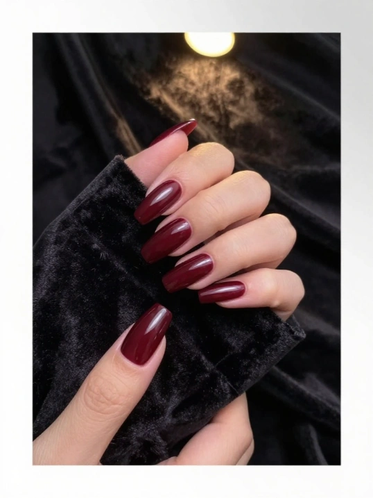 6. Burgundy Almond Nails for an Elegant September Look