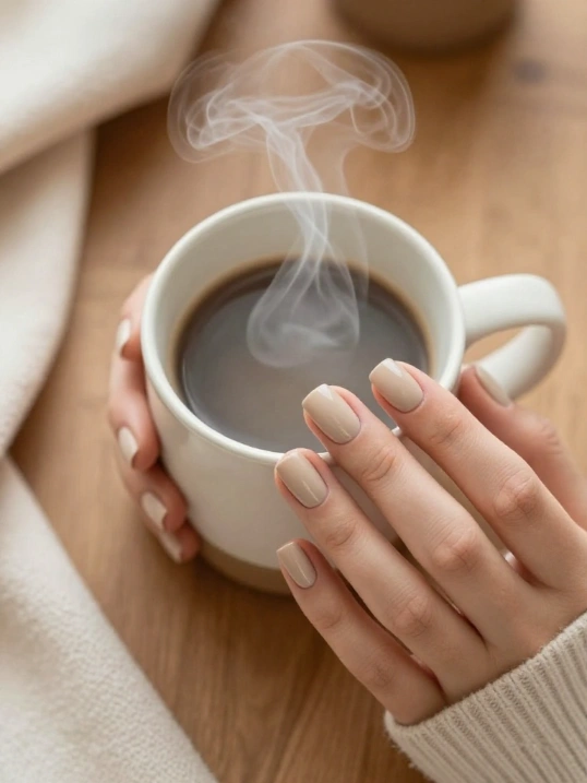 7. Latte Nails for a Cozy Coffee-Inspired Manicure
