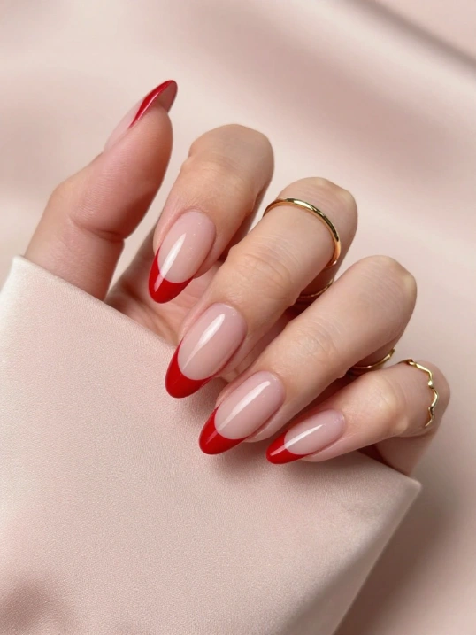 Cherry Red French Tips